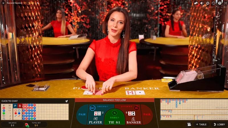 Giao diện trò chơi live trực tiếp với dealer 